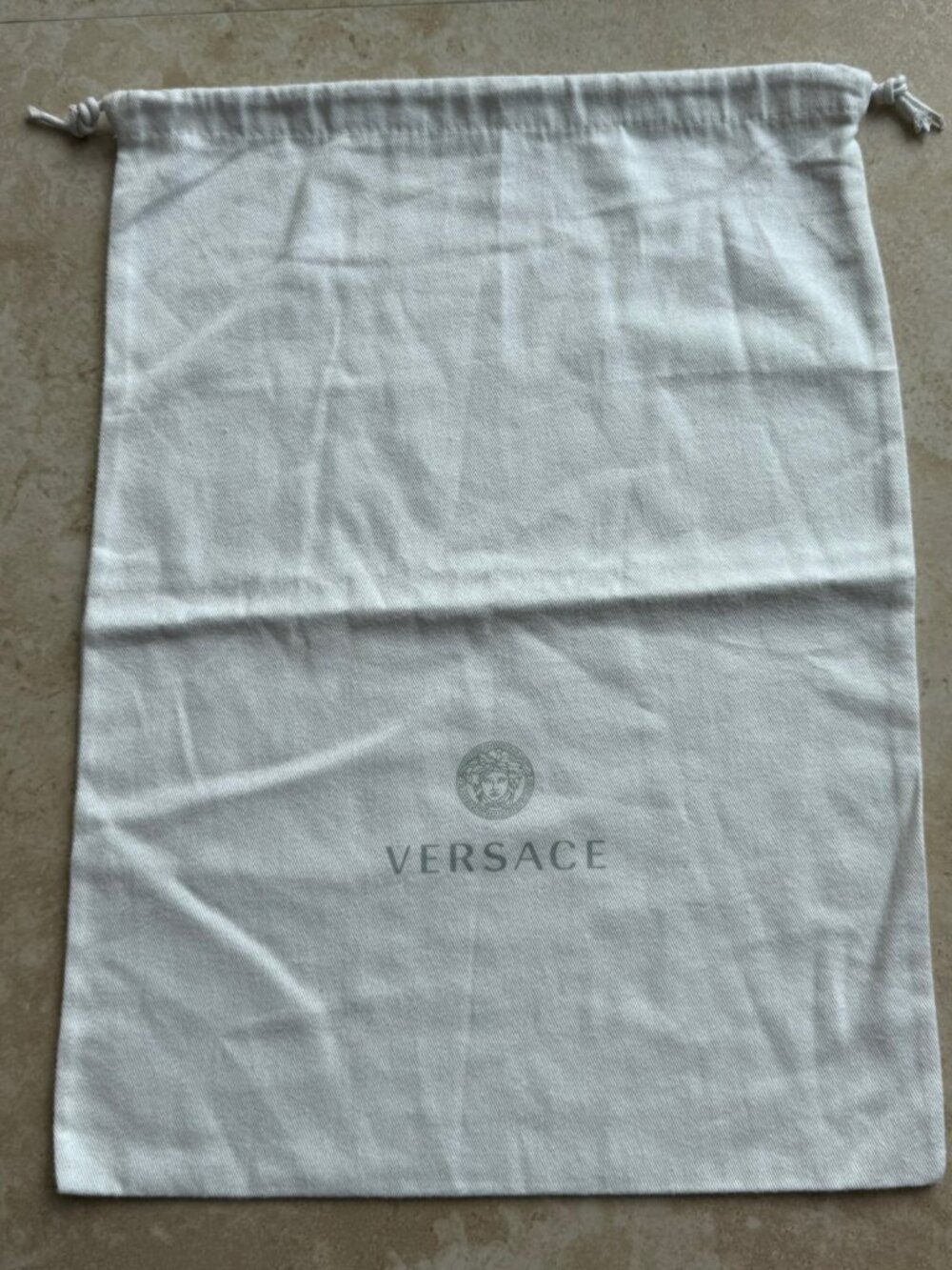 Authentic Versace Dust Bag White Medusa Logo Shoes Handbag Storage 16,7/8x12.1/8